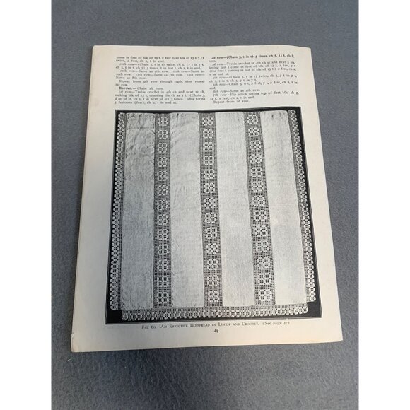 Vintage 1980 Crochet Bedspreads Pattern Book 48 pages - Picture 5 of 5